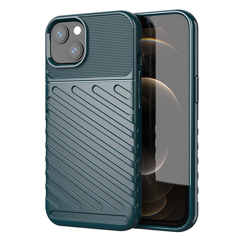 Hurtel Thunder Flexible Tough Back Cover Σιλικόνης Πράσινο (iPhone 13 mini)