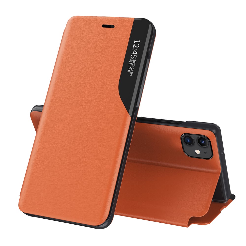 Hurtel Eco Leather View Book Δερματίνης Πορτοκαλί (iPhone 13 Pro Max)
