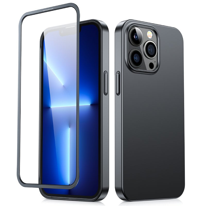 Joyroom 360 Full Cover Πλαστικό 0.76mm Μαύρο (iPhone 13 Pro Max)