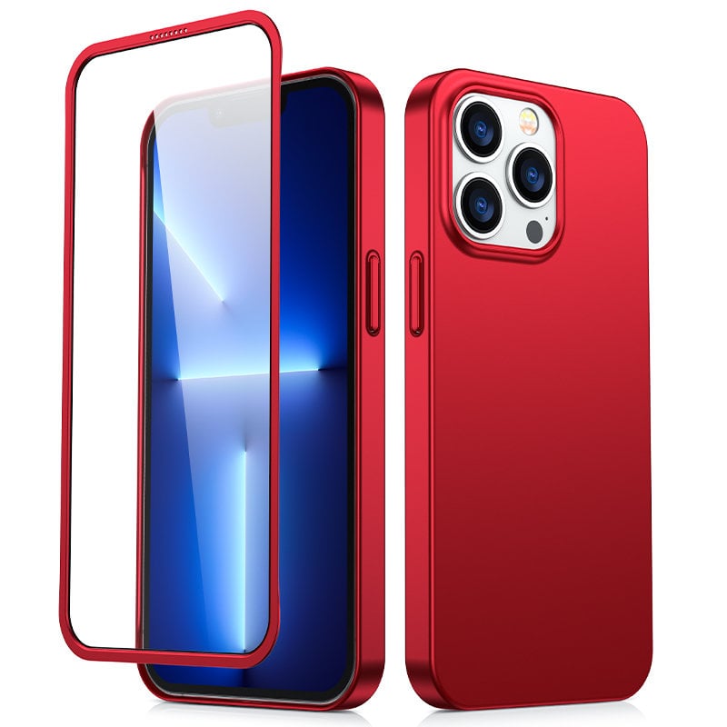 Joyroom 360 Full Cover Πλαστικό 0.76mm Κόκκινο (iPhone 13 Pro Max)