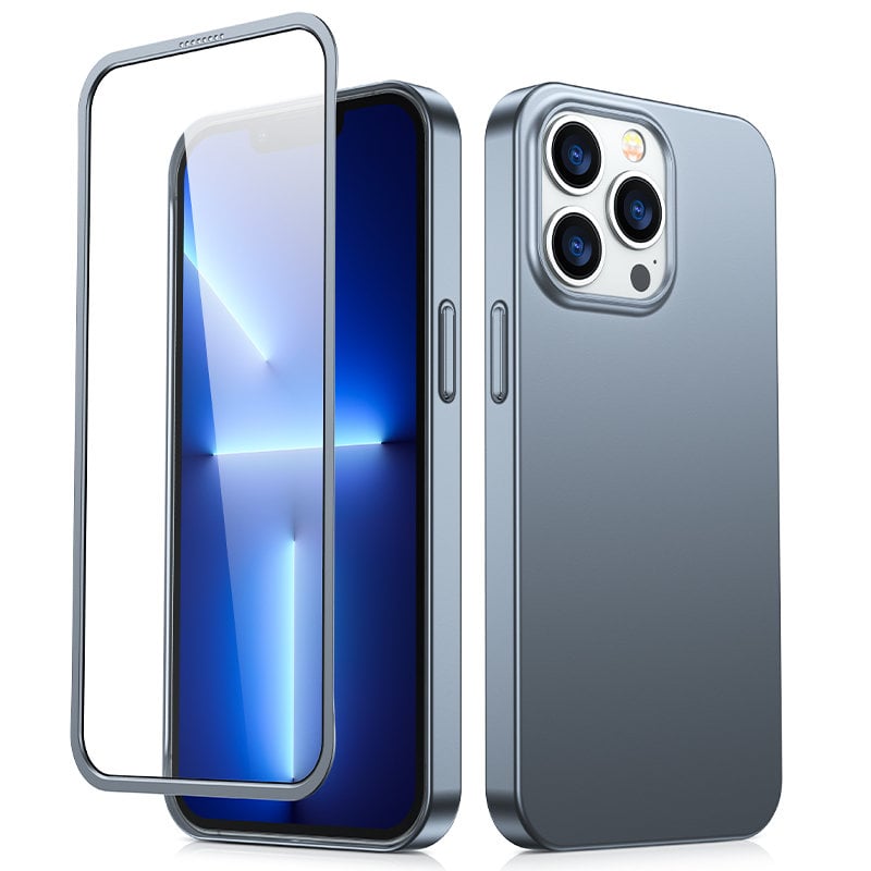 Joyroom JR-BP935 Back Cover Πλαστικό 0.76mm Σετ με Τζαμάκι Γκρι (iPhone 13 Pro)