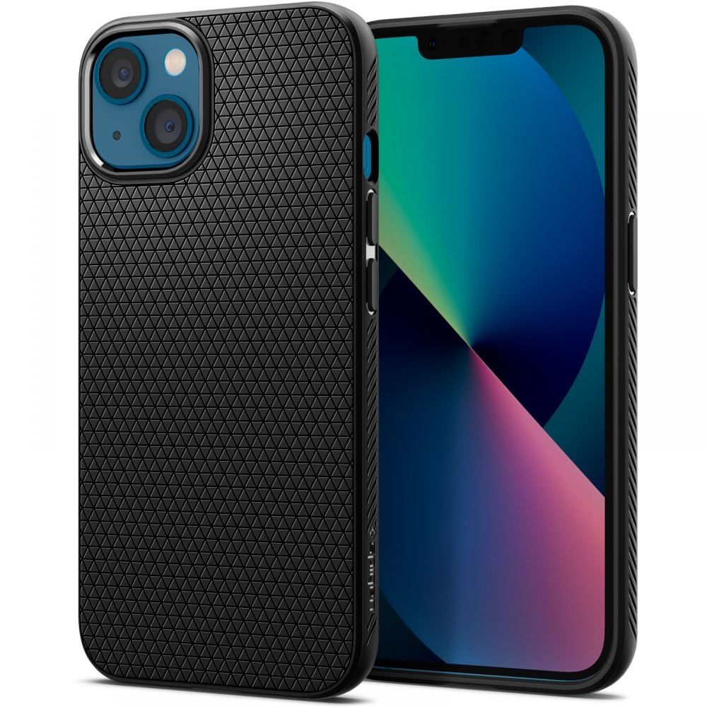 Spigen Liquid Air Back Cover Σιλικόνης Matte Black (iPhone 13 mini)