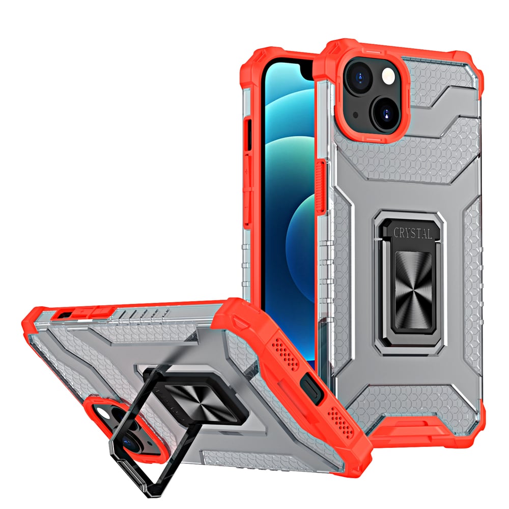 Hurtel Crystal Ring Back Cover Πλαστικό Κόκκινο (iPhone 13 mini)