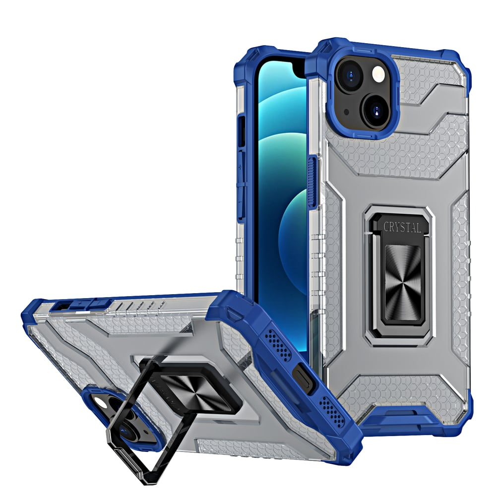 Hurtel Crystal Ring Back Cover Πλαστικό Μπλε (iPhone 13 mini)