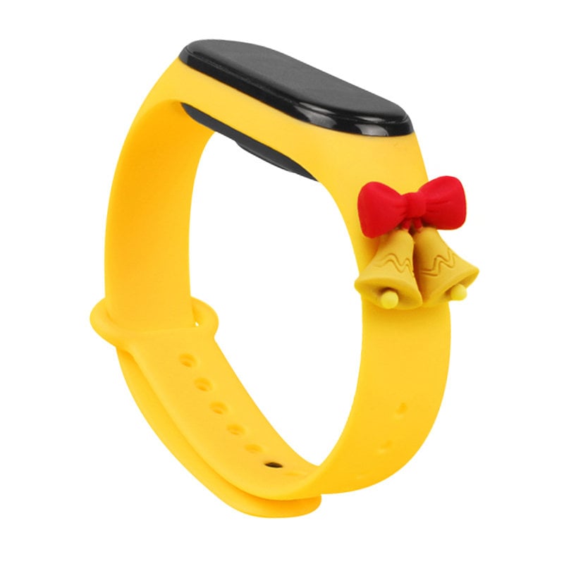 Hurtel Christmas Holidays Λουράκι Σιλικόνης Yellow Bells (Mi Band 3/Mi Smart Band 4)
