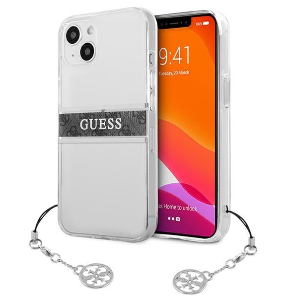 Guess Back Cover Πλαστικό με Λουράκι Διάφανο (iPhone 13 mini)
