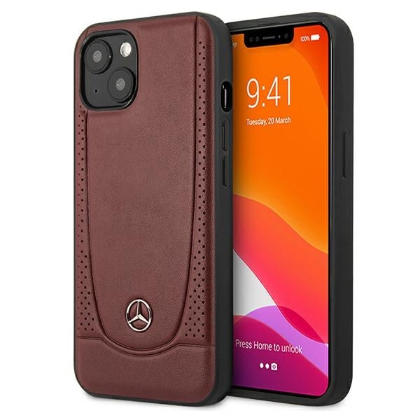 Mercedes-Benz Urban Back Cover Δερμάτινο Κόκκινο (iPhone 13 mini)