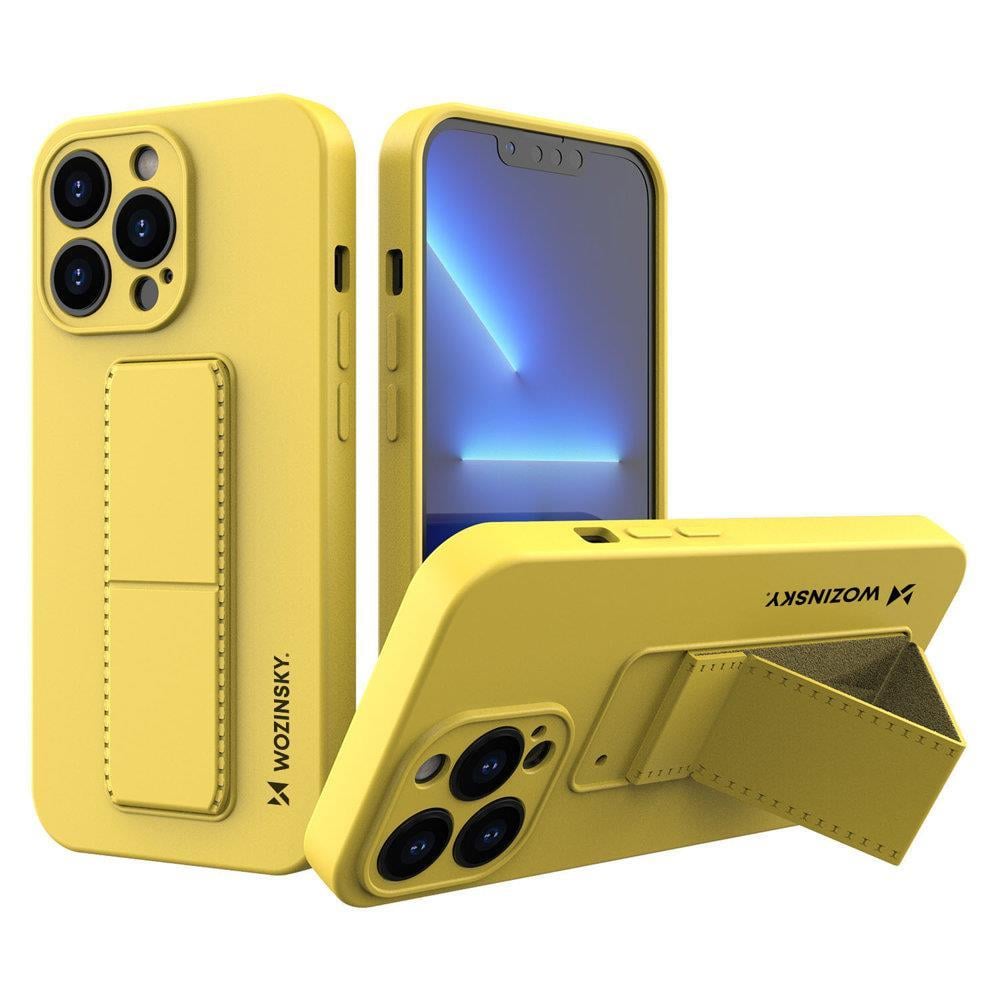 Wozinsky Kickstand Flexible Back Cover Σιλικόνης Κίτρινο (iPhone 13 mini)