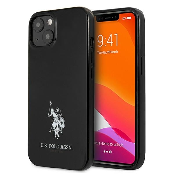 U.S. Polo Assn. Horses Logo Back Cover Πλαστικό Μαύρο (iPhone 13 mini)