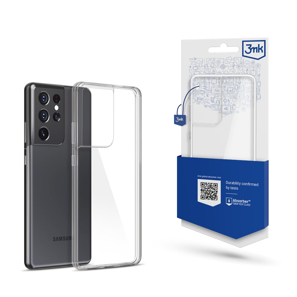 3MK Clear Back Cover Σιλικόνης 1.2mm Διάφανο (Galaxy S21 Ultra 5G)