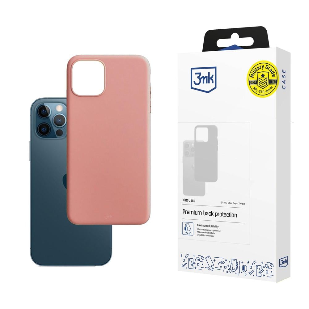 3MK Matt Back Cover Σιλικόνης 1.2mm Ροζ (iPhone 12 / 12 Pro)