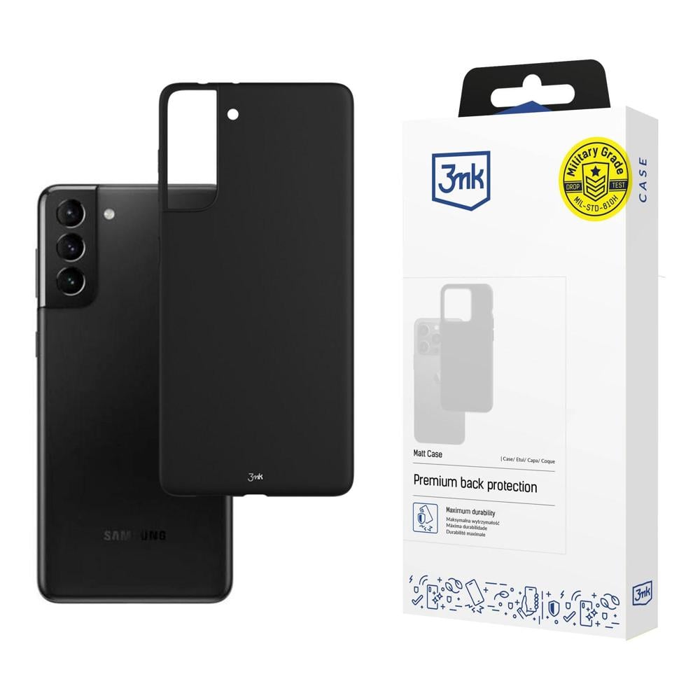 3MK Matt Back Cover Σιλικόνης 1.2mm Μαύρο (Galaxy S21 5G)