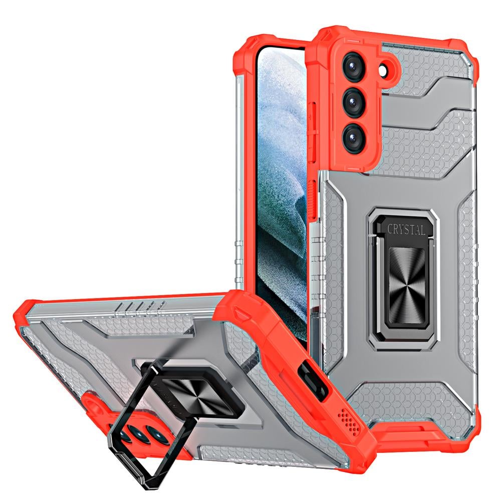 Hurtel Crystal Ring Back Cover Πλαστικό Κόκκινο (Galaxy S22+ 5G)