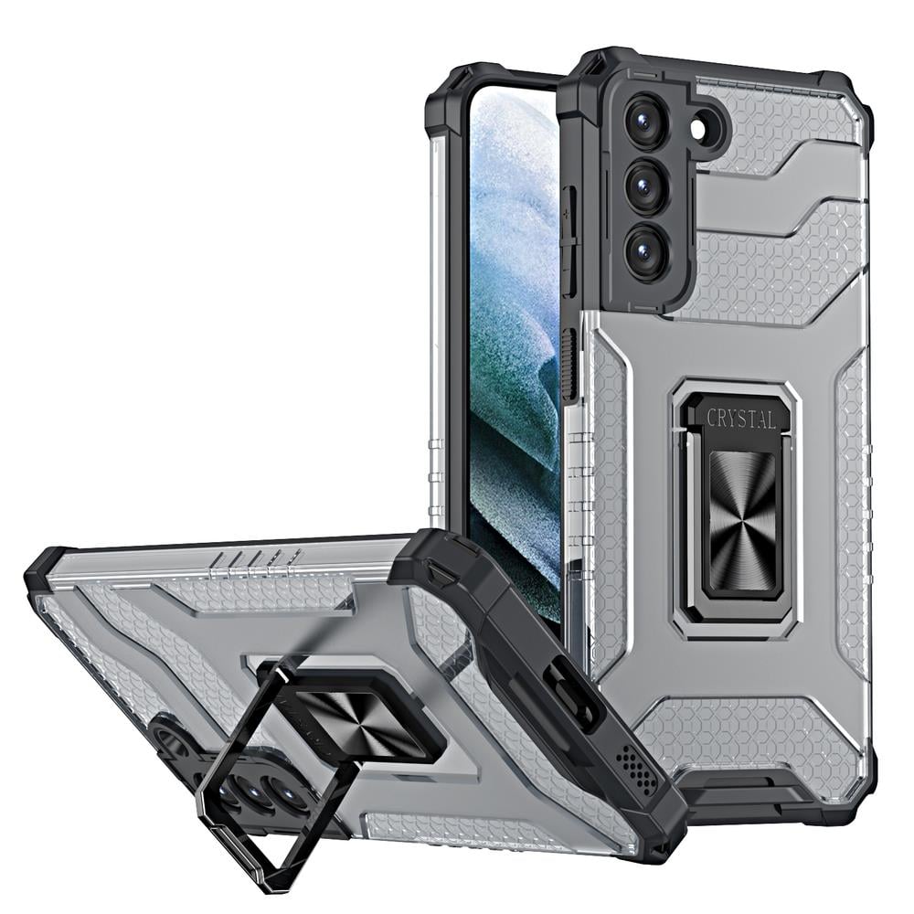 Hurtel Crystal Ring Back Cover Πλαστικό Μαύρο (Galaxy S22+ 5G)