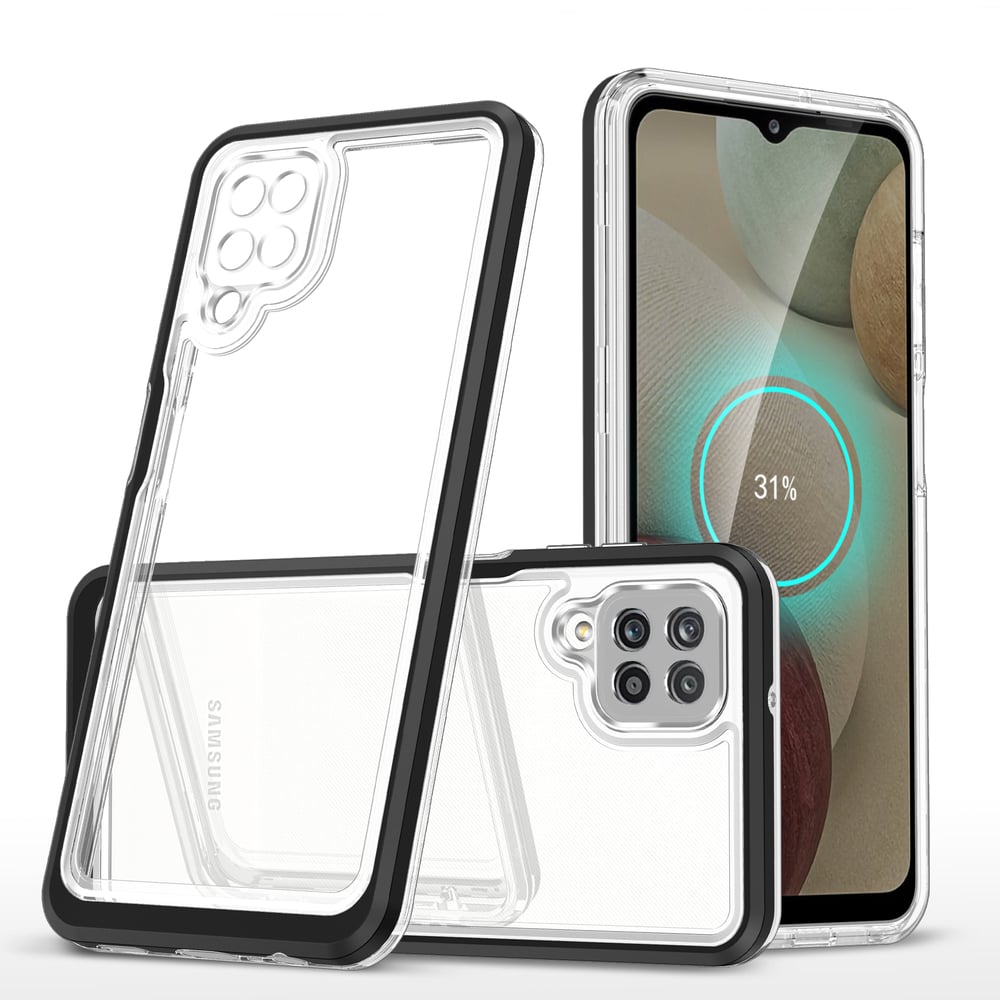 Hurtel Clear 3in1 Back Cover Σιλικόνης 1.1mm Μαύρο (Galaxy A22 4G)