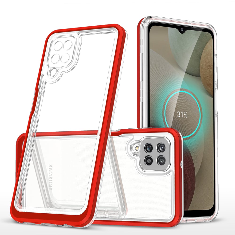 Hurtel Clear 3in1 Back Cover Σιλικόνης 1.1mm Κόκκινο (Galaxy A22 4G)