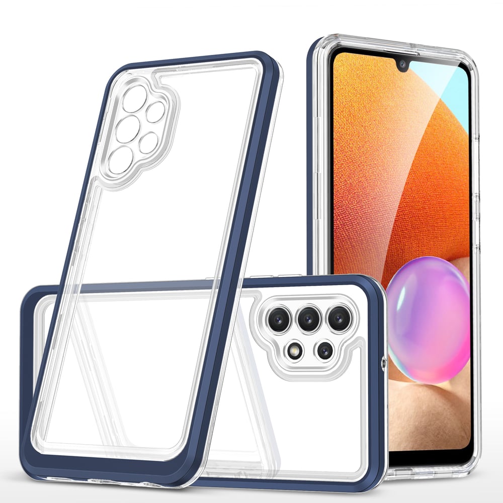 Hurtel Clear 3in1 Back Cover Σιλικόνης 1.1mm Μπλε (Galaxy A32 5G)