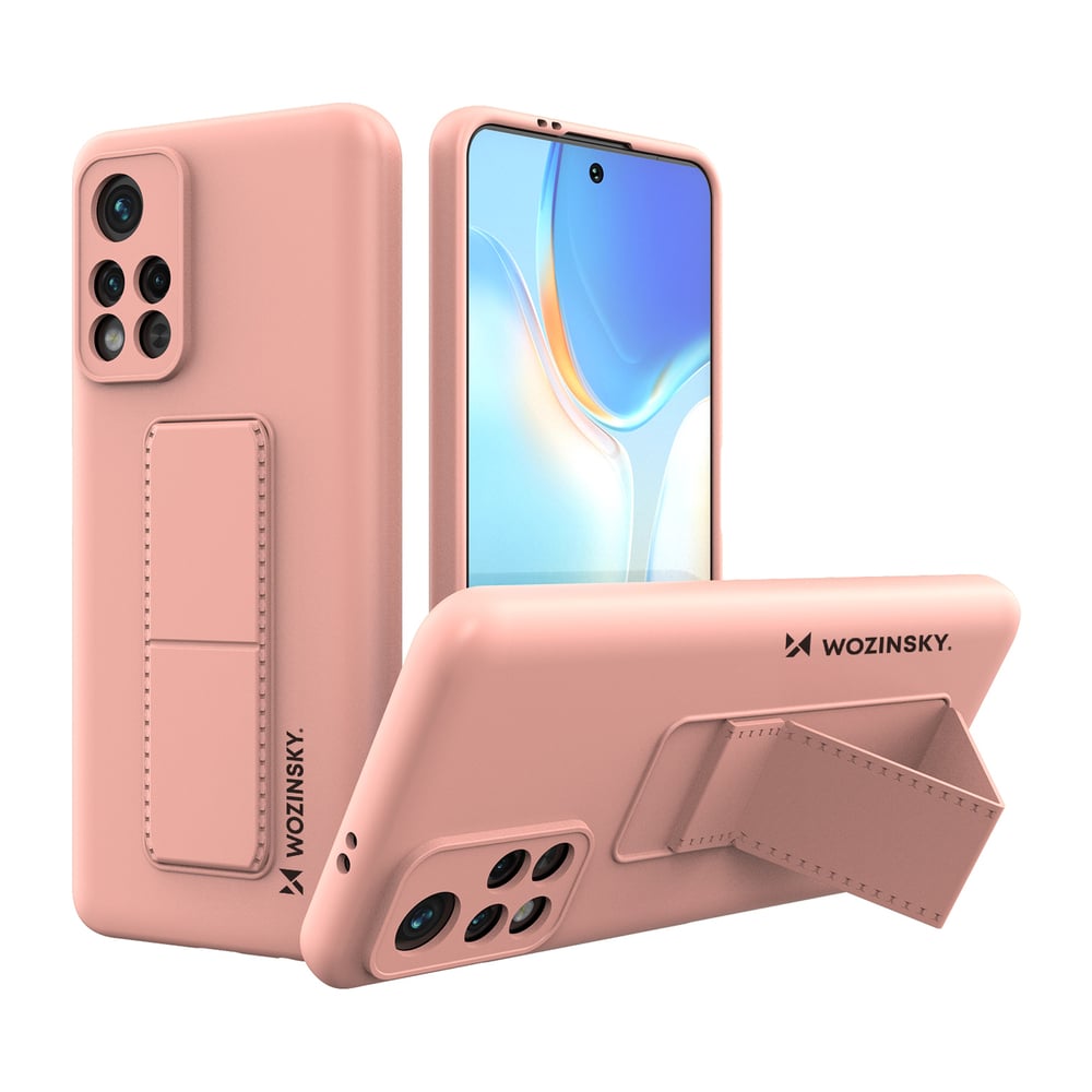 Wozinsky Kickstand Back Cover Σιλικόνης Ροζ (Poco M4 Pro 5G / Redmi Note 11s 5G)