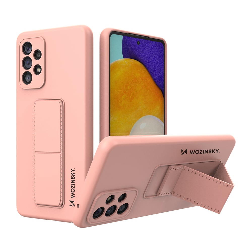 Wozinsky Kickstand Back Cover Σιλικόνης Μαγνητικό Ροζ (Galaxy A73)