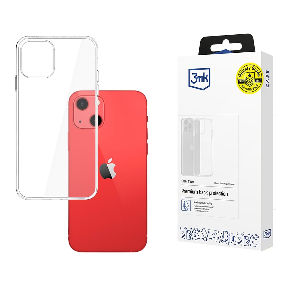 3MK Clear Back Cover Σιλικόνης / Πλαστικό / Tempered Glass 1.2mm Διάφανο (iPhone 13)