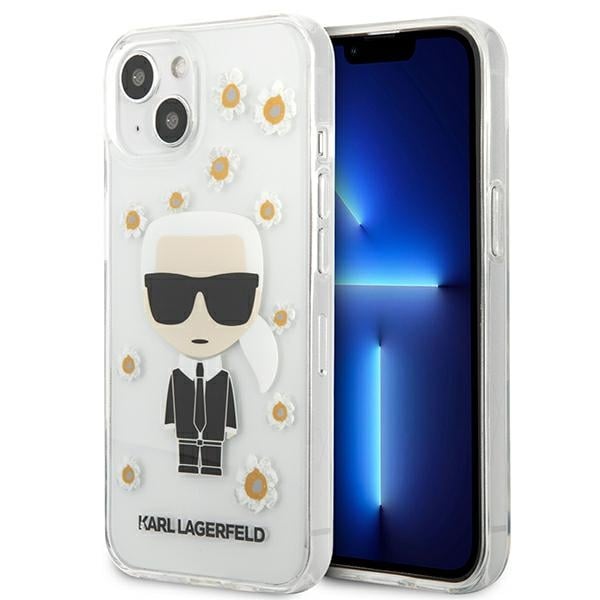 Karl Lagerfeld Ikonik Flower Back Cover Σιλικόνης Διάφανο (iPhone 13 mini)