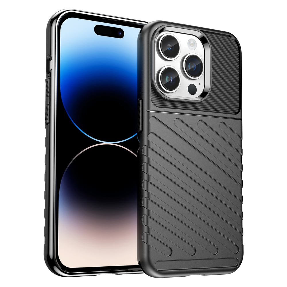 Hurtel Thunder Back Cover Σιλικόνης Μαύρο (iPhone 14 Pro Max)