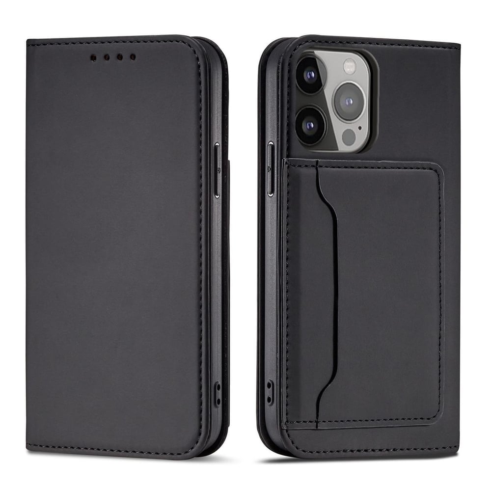 Magnet Wallet Δερματίνης Μαύρο (iPhone 14 Pro Max)