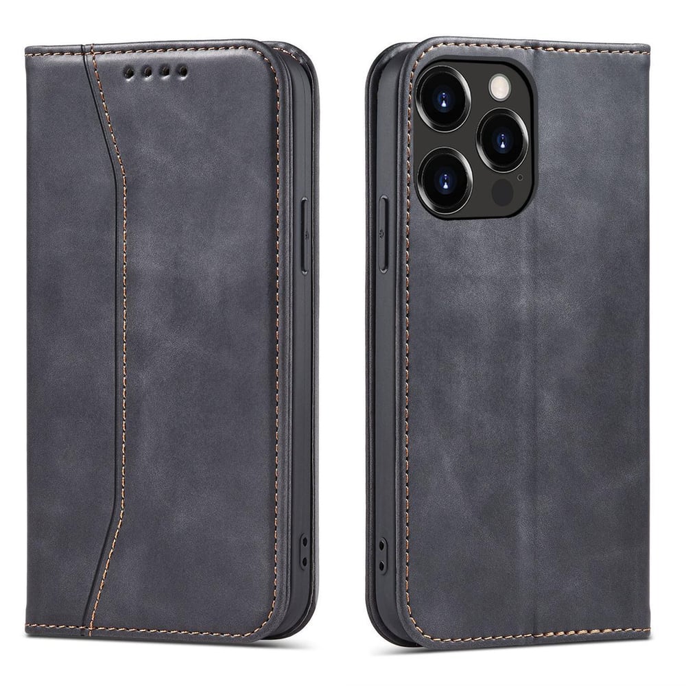 Hurtel Magnet Fancy Wallet Δερματίνης Μαύρο (iPhone 14 Pro)