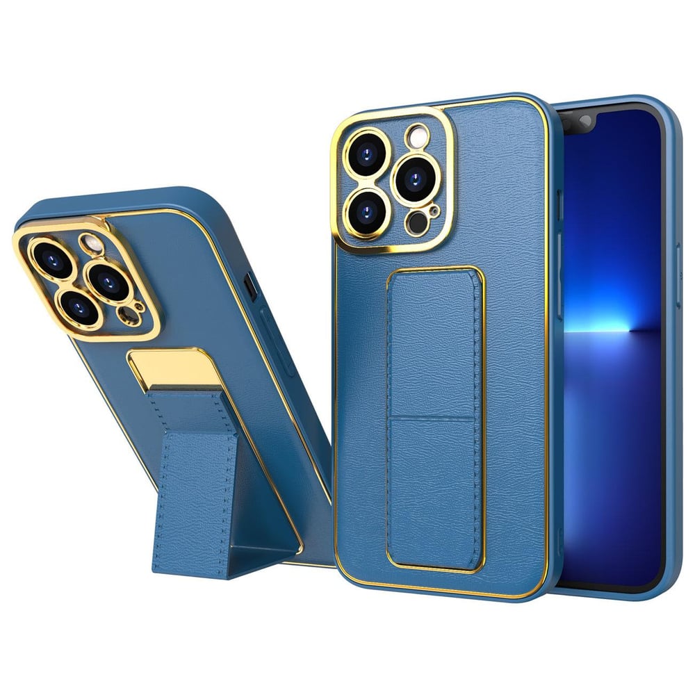 Hurtel Kickstand Back Cover Δερματίνης Μπλε (iPhone 13 Pro)