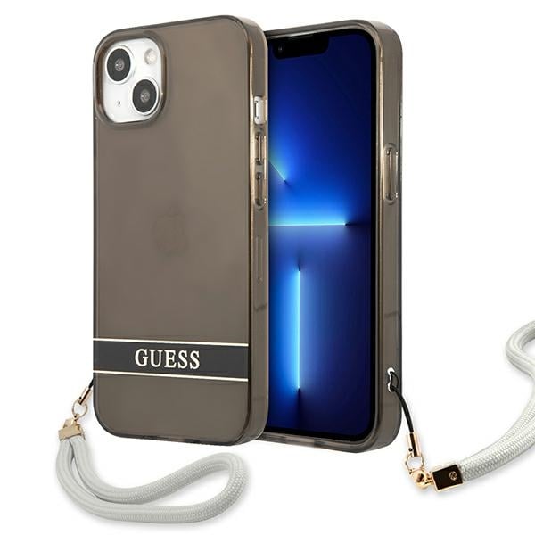 Guess Translucent Stap Back Cover Back Cover Πλαστικό Μαύρο (iPhone 13 mini)