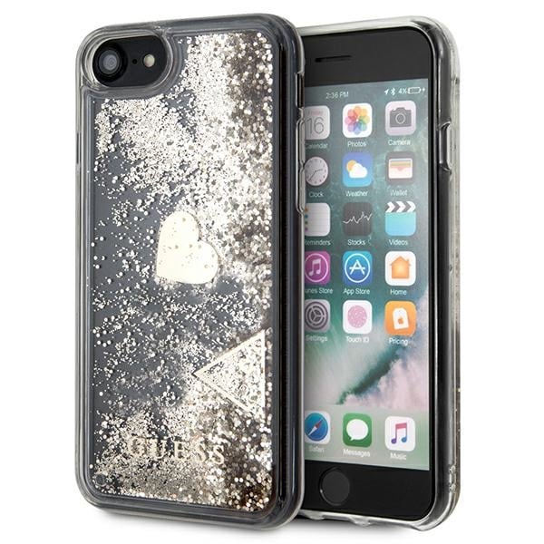 Guess Glitter Charms Back Cover Πλαστικό / Σιλικόνης Χρυσό (iPhone SE 2022/2020)