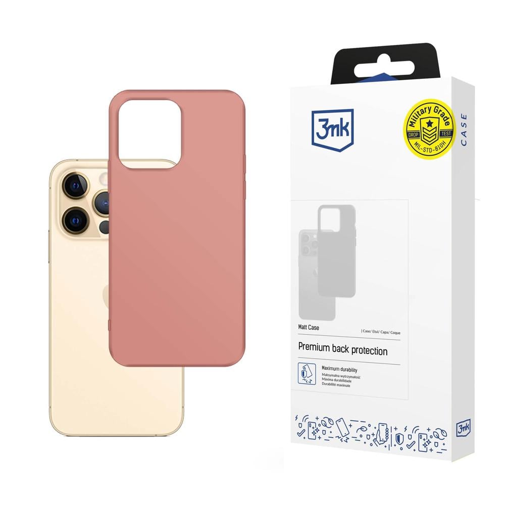 3MK Matt Back Cover Σιλικόνης 1.2mm Ροζ (iPhone 13 Pro Max)