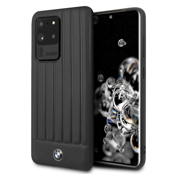BMW Leather Lines Back Cover Δερμάτινο Μαύρο (Galaxy S20 Ultra)