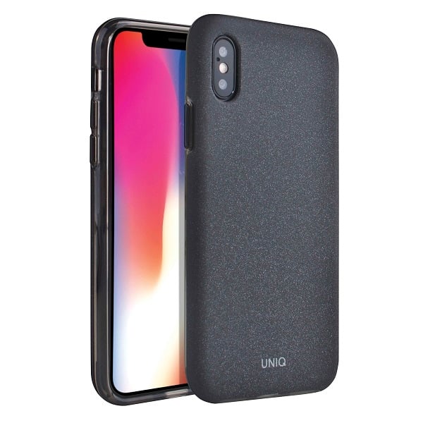 Uniq Lithos Back Cover Πλαστικό Μαύρο (iPhone XS Max)