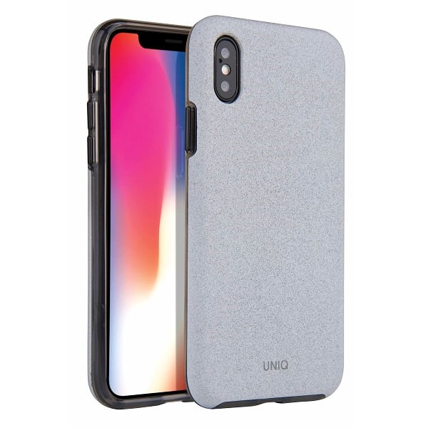 Uniq Lithos Back Cover Πλαστικό Γκρι (iPhone XS Max)