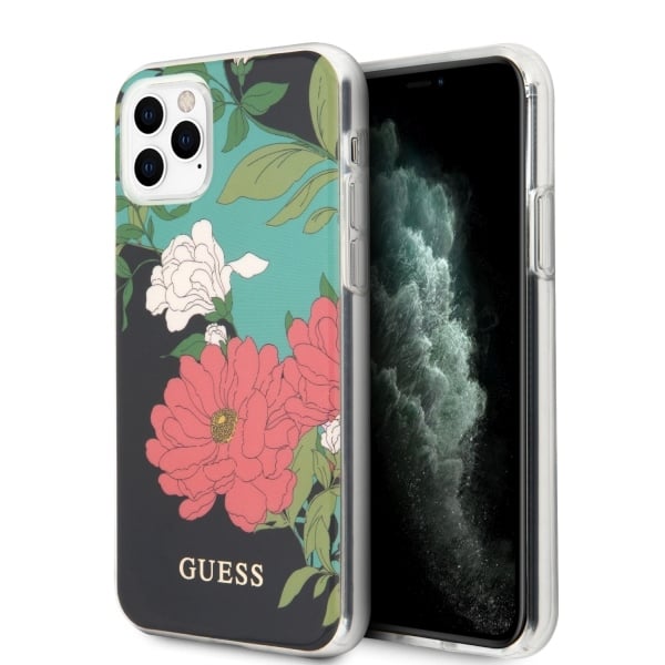 Guess Flower Shiny N.1 Cover Back Cover Πλαστικό Πολύχρωμο (iPhone 11 Pro)