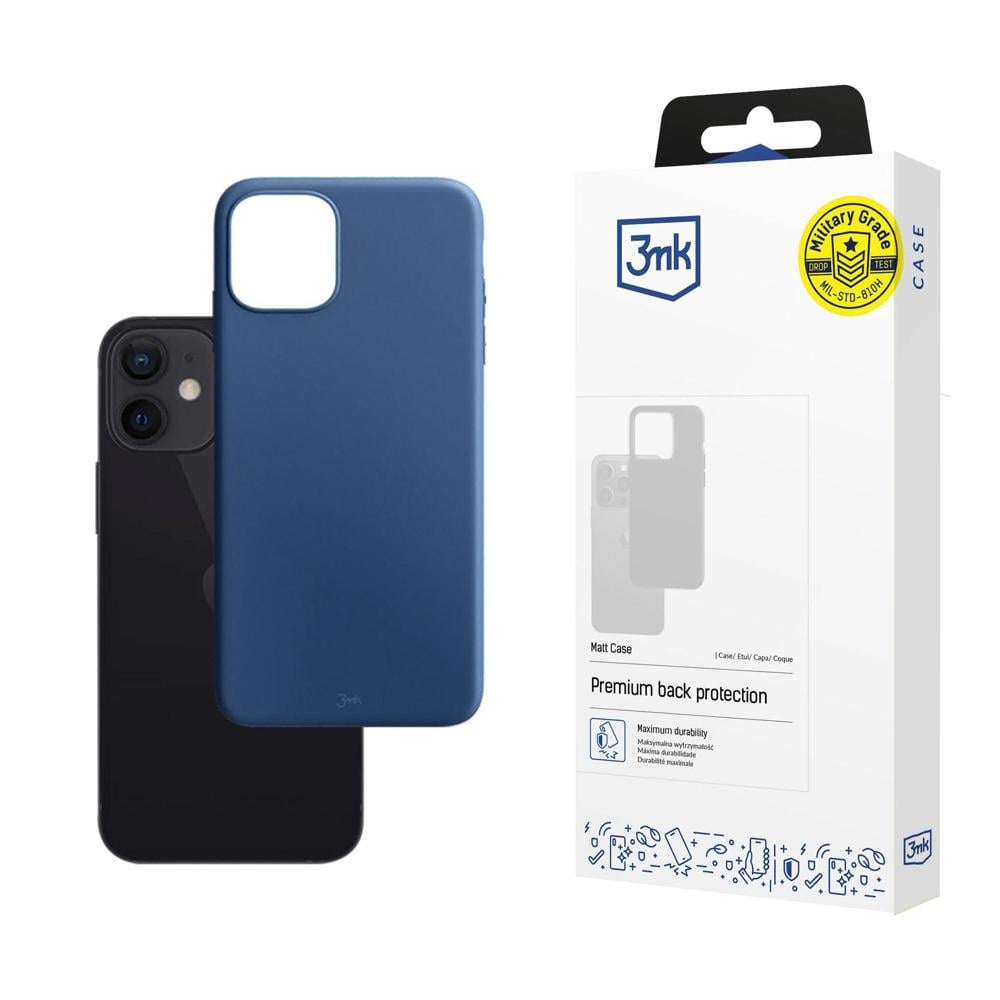 3MK Matt Back Cover Σιλικόνης 1.2mm Μπλε (iPhone 12 mini)