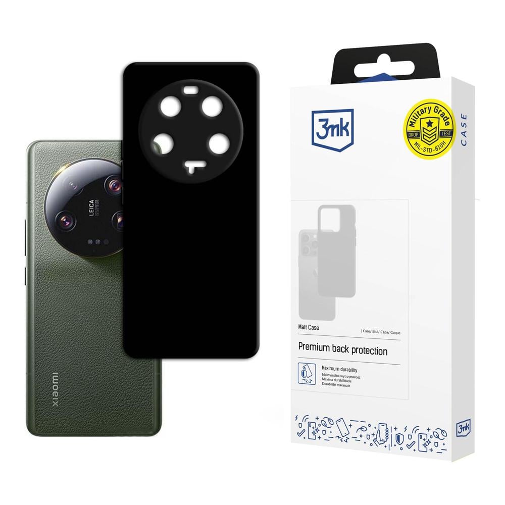 3MK Matt Back Cover Σιλικόνης Μαύρο (Xiaomi 13)