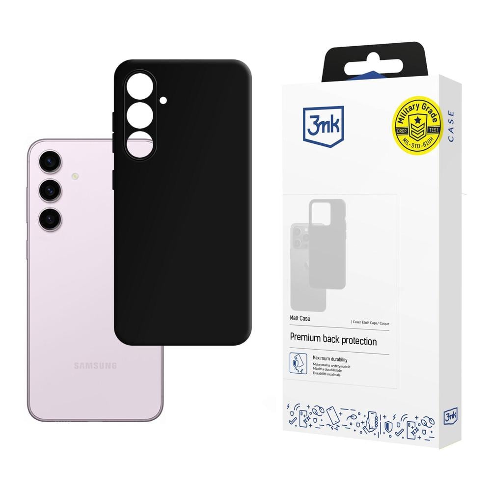 3MK Matt Back Cover Σιλικόνης 1.2mm Μαύρο (Galaxy S24+)