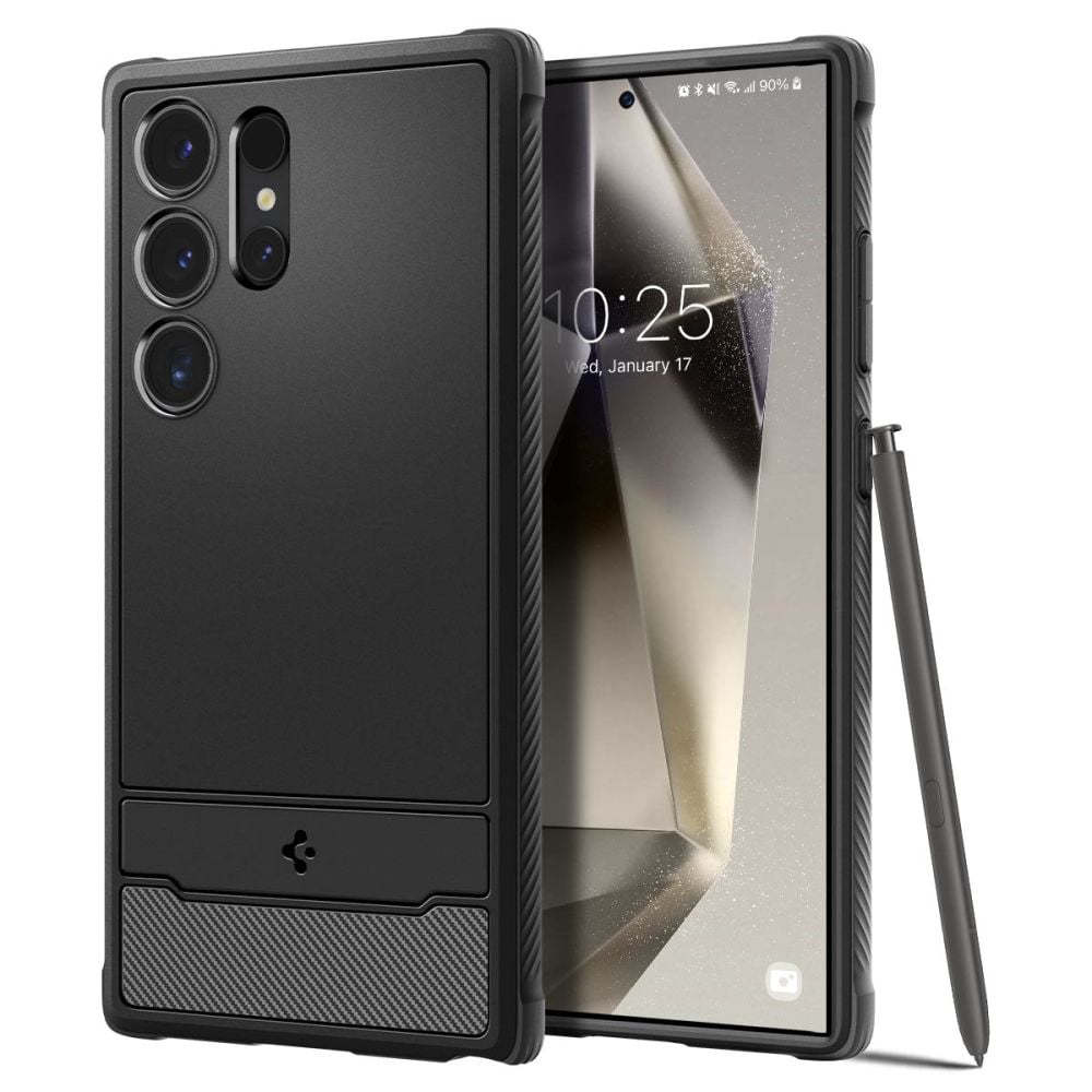 Spigen Rugged Armor Back Cover Πλαστικό / Σιλικόνης 2mm Μαύρο (Galaxy S24 Ultra)