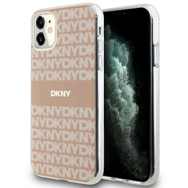 DKNY Iml Mono & Stripe Magsafe Case Back Cover Πλαστικό Ροζ (iPhone 11, iPhone XR)