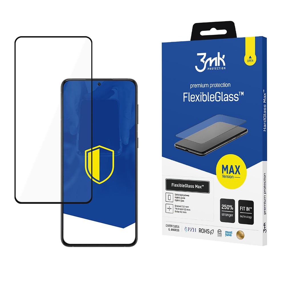 3MK FlexibleGlass Max Full Face Tempered Glass Μαύρο (Galaxy S22+ 5G)