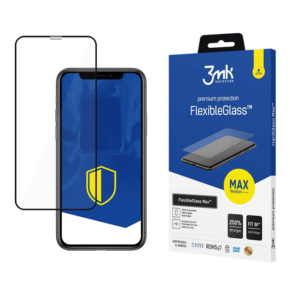 3MK Flexibleglass Max Black Tempered Glass (iPhone 11 / XR)