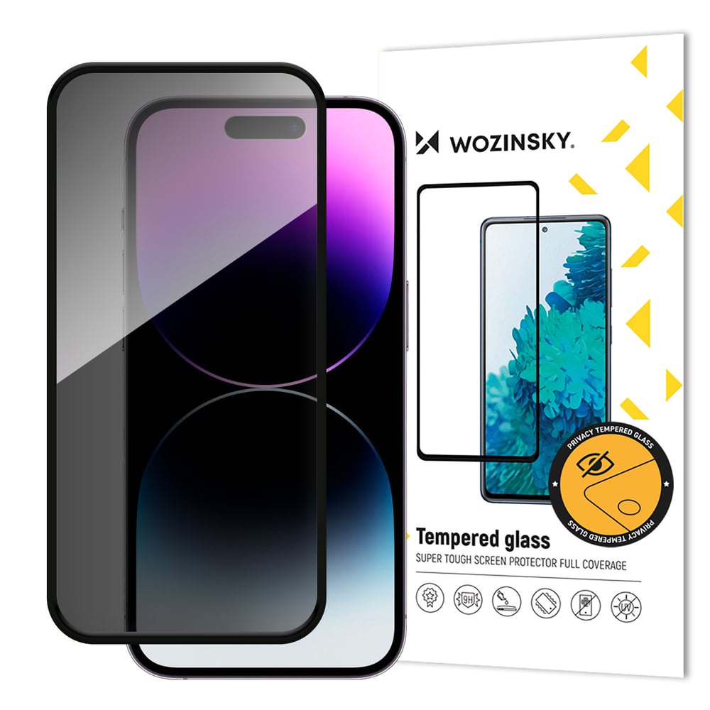 Wozinsky Full Glue Privacy Full Face Tempered Glass Μαύρο (iPhone 17 Pro Max / iPhone 16 Pro Max)