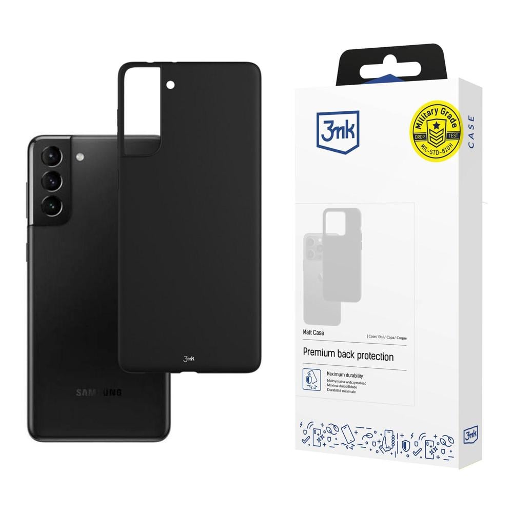 3MK Matt Back Cover Σιλικόνης Μαύρο (Galaxy S21+ 5G)
