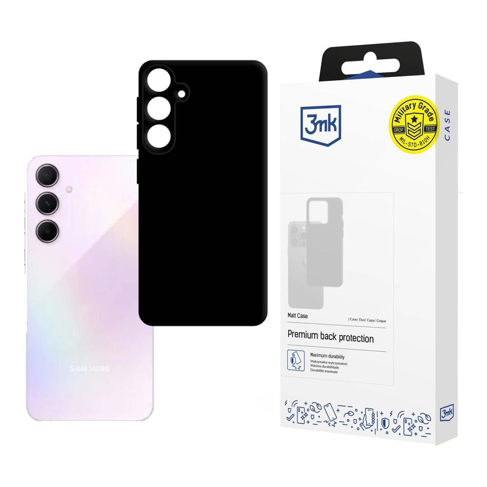 3MK Matt Back Cover Tempered Glass 1.2mm Μαύρο (Samsung Galaxy A35 5G)