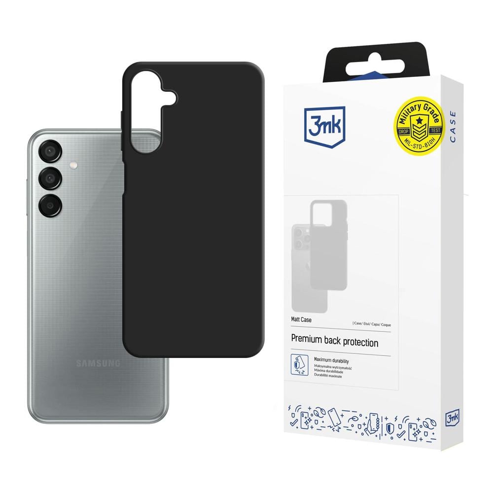 3MK Matt Back Cover Σιλικόνης Μαύρο (Galaxy M15)