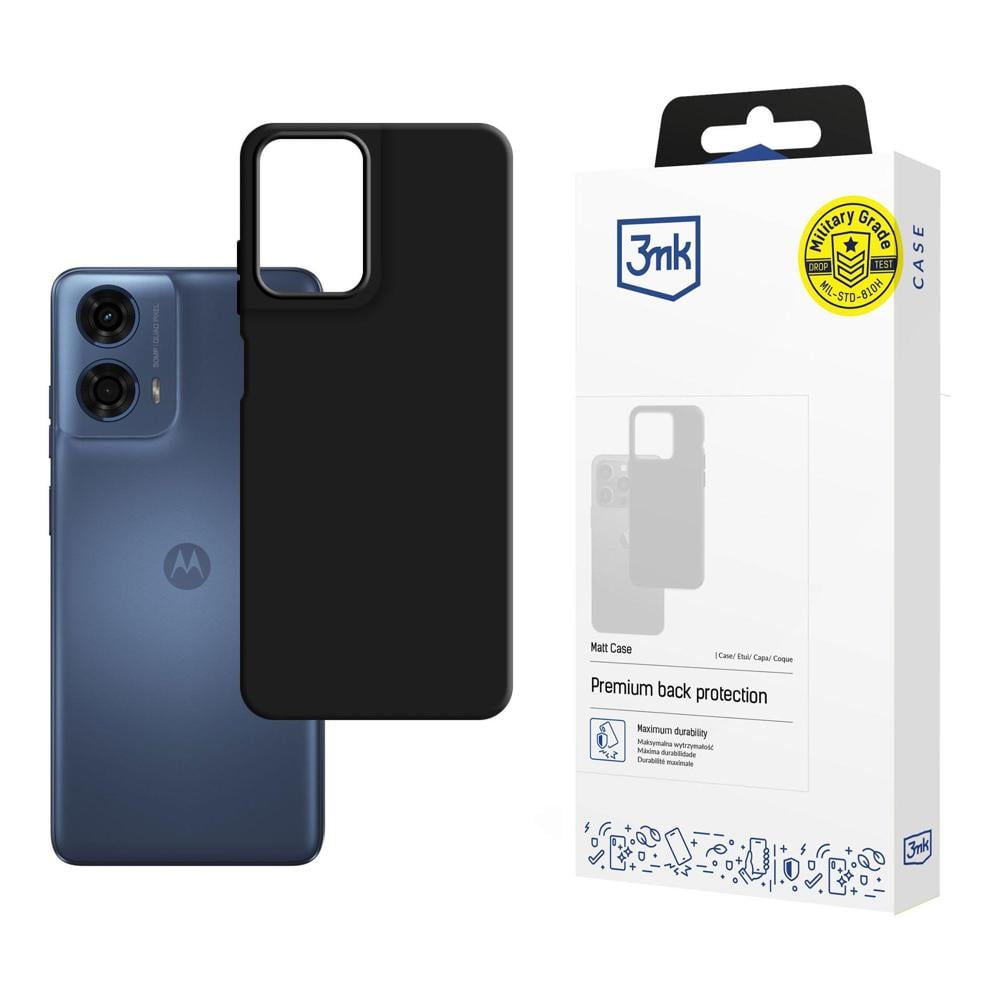 3MK Moto Back Cover Σιλικόνης 1.2mm Μαύρο (Motorola Moto G24 Power)