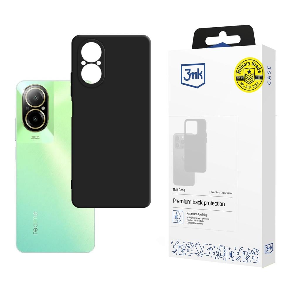 3MK Matt Back Cover Tempered Glass Μαύρο (Realme C67)