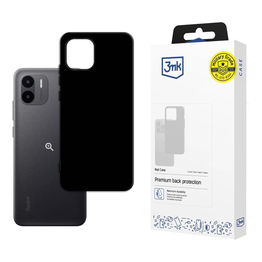 3MK Matt Back Cover Σιλικόνης Μαύρο (Redmi A1 / A2)